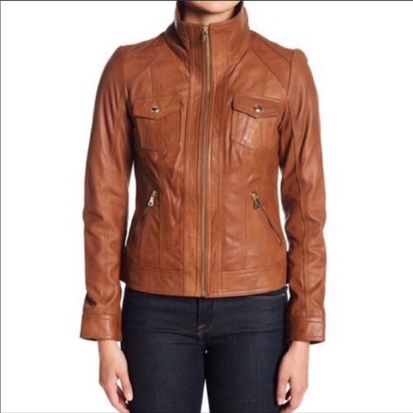 Guess Lamb Leather Jacket - Picture 1 of 7